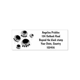 Carimbo Auto Entintado Cartografia de medusa-púrpura-rosa-branca kawaii