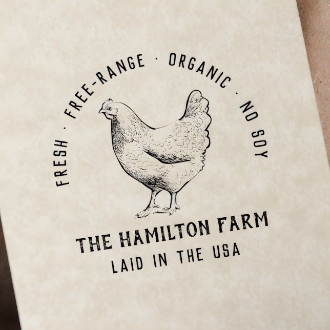 Carimbo Auto Entintado Cartonagem de Ovo de Fazenda Russo Personalizada (Criador carregado)