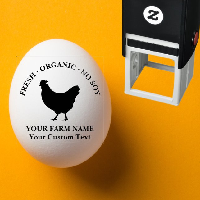 Carimbo Auto Entintado Cartonagem de Ovos de Fazenda Familiar Personaliza (Criador carregado)