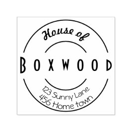 Carimbo Auto Entintado Casa de sobrenome com Círculos