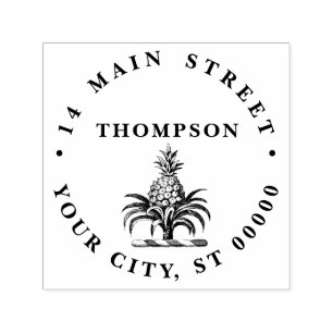 Carimbo Auto Entintado Casaco de Ananás Herádico de Pré-Papoeira