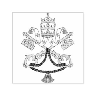 Carimbo Auto Entintado Casaco de armas da Cidade Vaticano