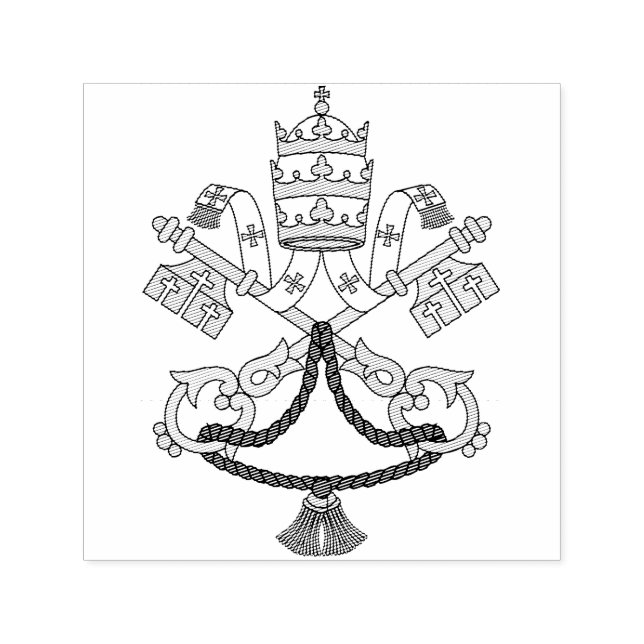 Carimbo Auto Entintado Casaco de armas da Cidade Vaticano (Design)