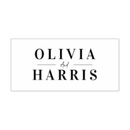 Carimbo Auto Entintado Casal personalizado mínimo moderno