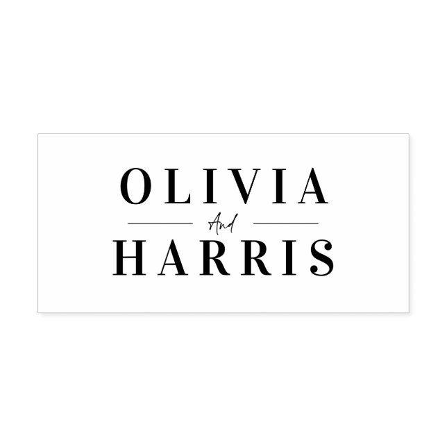 Carimbo Auto Entintado Casal personalizado mínimo moderno (Design)