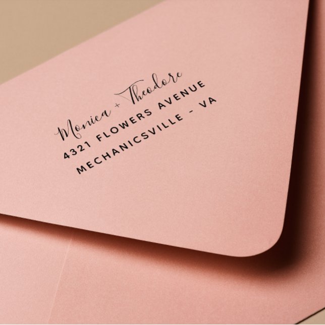 Carimbo Auto Entintado Casamento de script de Caligrafia Moderna (Criador carregado)