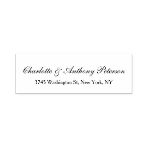 Carimbo Auto Entintado Casamento Elegante Script Criativo Preto Branco Fa