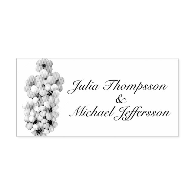 Carimbo Auto Entintado Casamento Floral Romântico Poético Lilac Watercolo (Design)