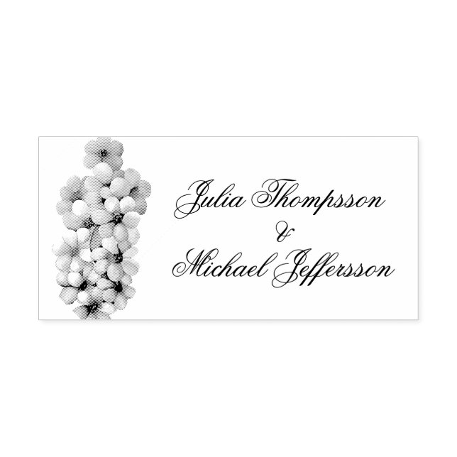 Carimbo Auto Entintado Casamento Floral Romântico Poético Lilac Watercolo (Design)