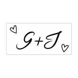Carimbo Auto Entintado Casamento Minimalista de Casais Monogramas