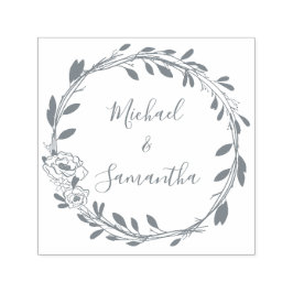 Carimbo Auto Entintado Casamento Rustic Rosa Country