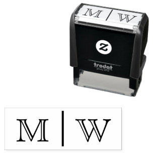 Carimbo Auto Entintado Casamento Simples de Noiva 2 Monograma Inicial VSO