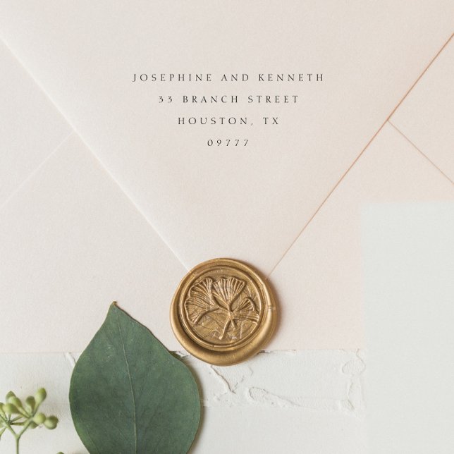 Carimbo Auto Entintado Casamento Simples Elegante Moderno (Criador carregado)