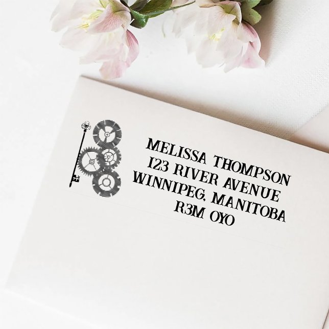 Carimbo Auto Entintado Casamento Vitoriano Steampunk (Criador carregado)