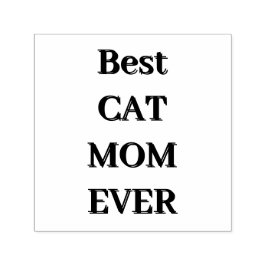 Carimbo Auto Entintado Cat lover Mom Photo  orange