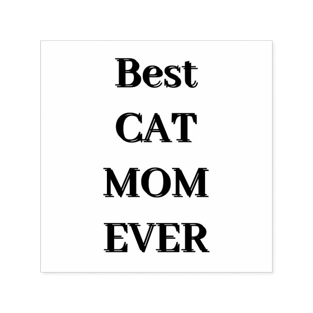 Carimbo Auto Entintado Cat lover Mom Photo  orange (Design)