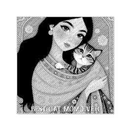 Carimbo Auto Entintado Cat lover Mom Photo  orange