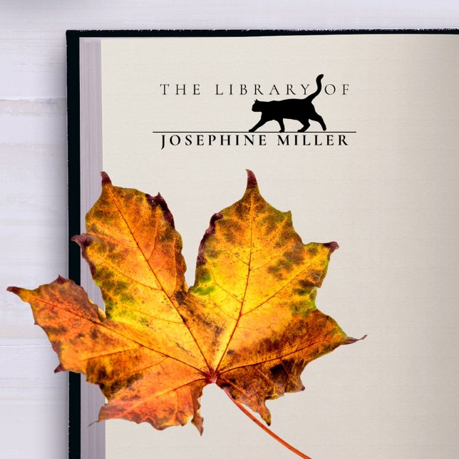 Carimbo Auto Entintado Catálogo de Biblioteca de Nomes Personalizados de  (Perfect for a cat lover!)