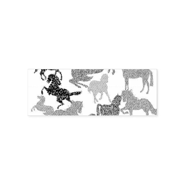 Carimbo Auto Entintado Cavalos Arco-Íris - "Dotty sobre Cavalos!" (Design)