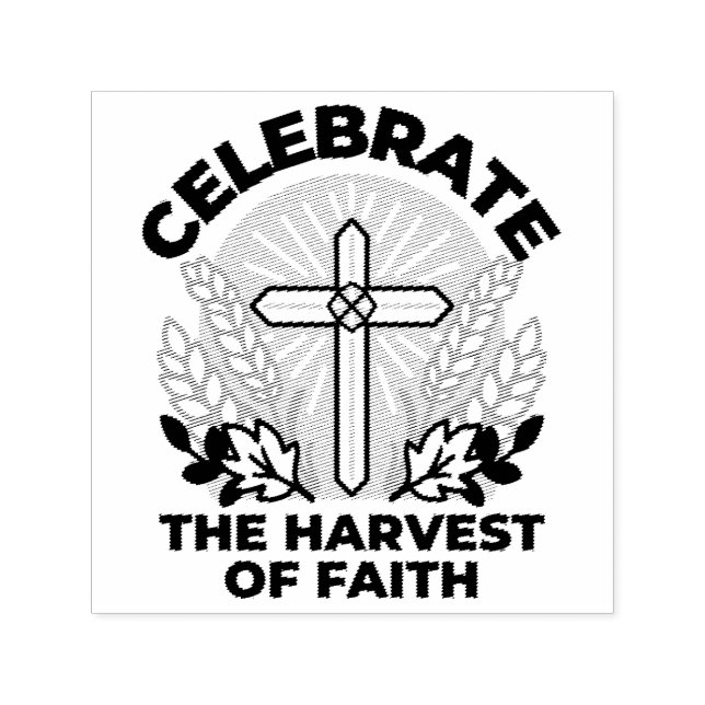 Carimbo Auto Entintado Celebração da Faith Harvest - Arte Inspiradora (Design)