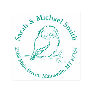 Carimbo Auto Entintado Chá de fraldas de animais de madeira