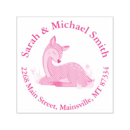 Carimbo Auto Entintado Chá de fraldas Deer Fawn