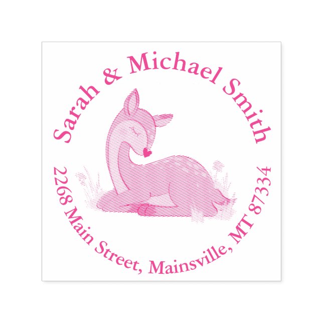 Carimbo Auto Entintado Chá de fraldas Deer Fawn (Design)