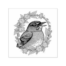 Carimbo Auto Entintado Charming Connecticut Bird With Mirabilis