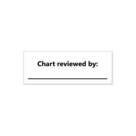 Carimbo Auto Entintado Chart Reviewed By with Blank Line For Name