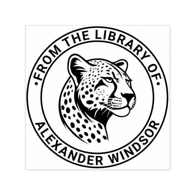 Carimbo Auto Entintado Cheetah Head #1 (Design)