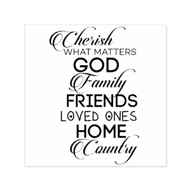 Carimbo Auto Entintado Cherish O Que Importa (Design)