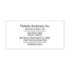 Carimbo Auto Entintado Chic clássico de detalhes profissionais de negócio