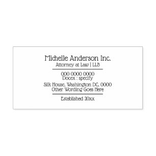 Carimbo Auto Entintado Chic clássico de detalhes profissionais de negócio