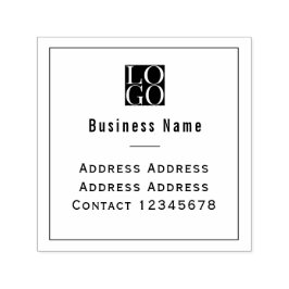 Carimbo Auto Entintado Chic Minimalist Business Logo White