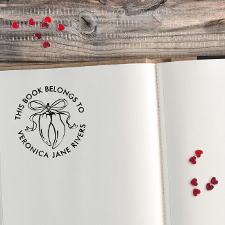 Carimbo Auto Entintado Chilies with Bow Spicy Belongs to Book Plate