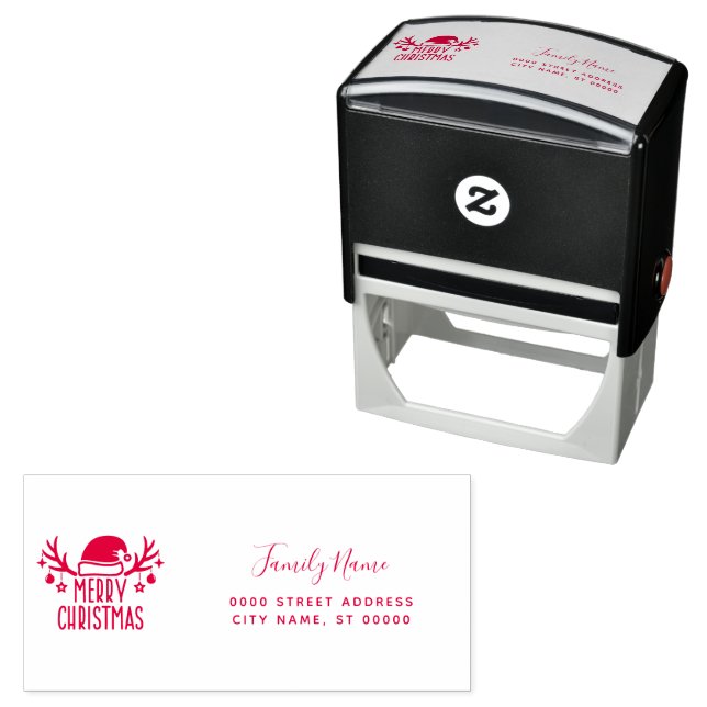 Carimbo Auto Entintado Christmas Address Self-inking Stamp (In Situ)