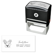 Christmas Address Self-inking Stamp