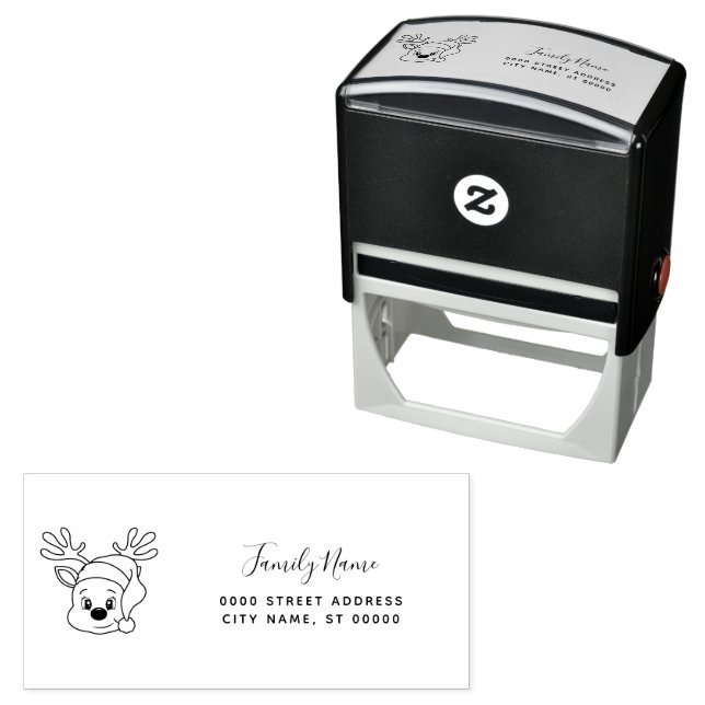 Carimbo Auto Entintado Christmas Address Self-inking Stamp (In Situ)