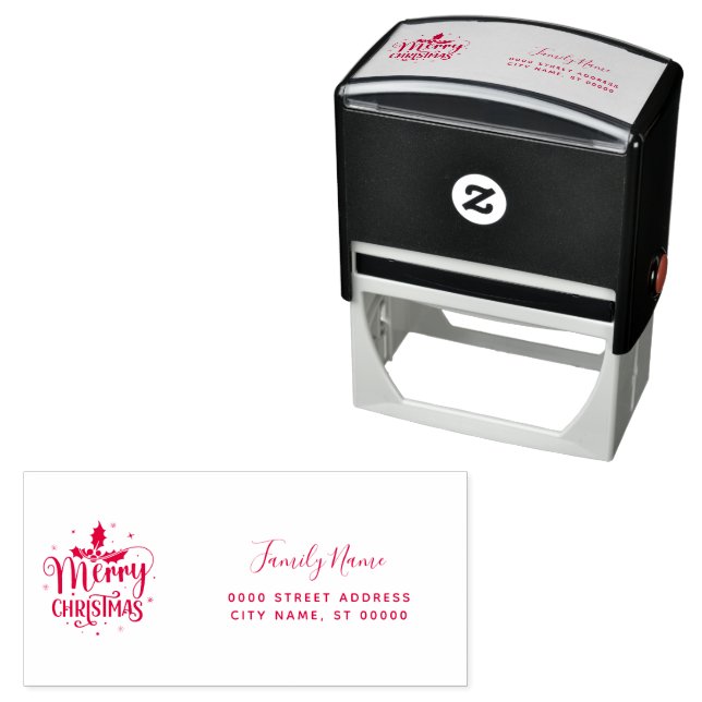 Carimbo Auto Entintado Christmas Address Self-inking Stamp (In Situ)