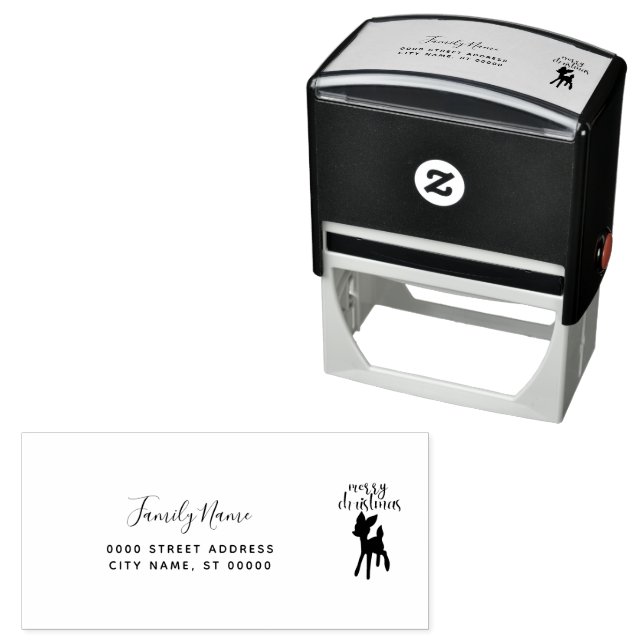 Carimbo Auto Entintado Christmas Address Self-inking Stamp (In Situ)