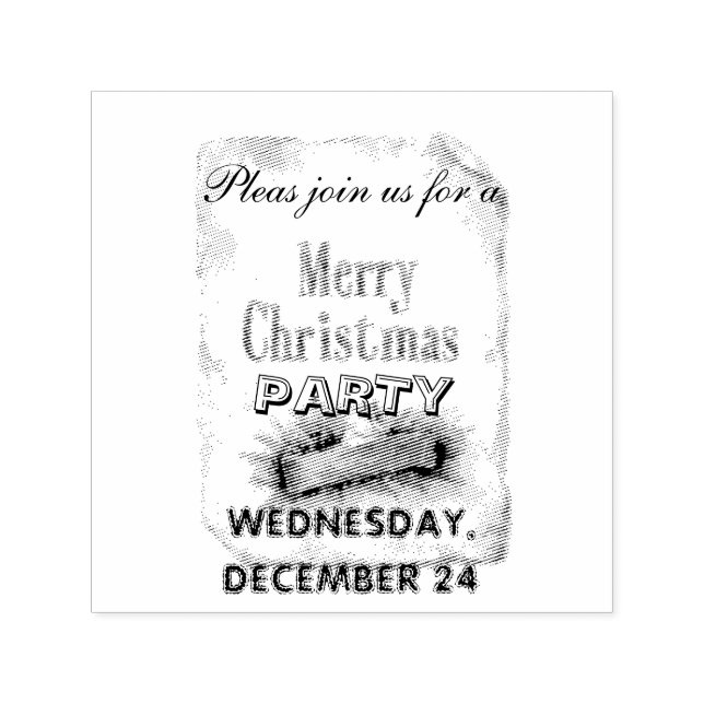 Carimbo Auto Entintado christmas invitations cards (Design)