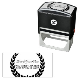 Carimbo Auto Entintado Christmas Party Elegant Leaves Vintage