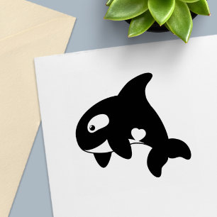 Carimbo Auto Entintado Chubby Orca Whale