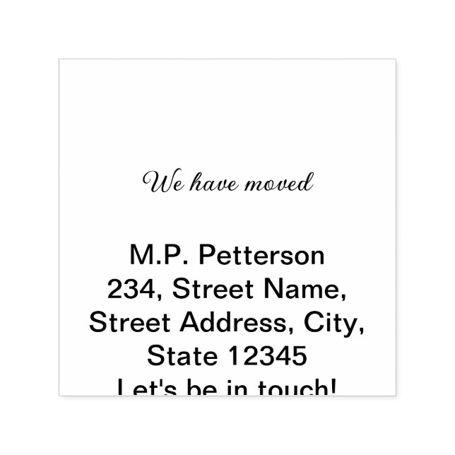 Carimbo Auto Entintado cinza mínima que movemos para adicionar o nome e o (Design)