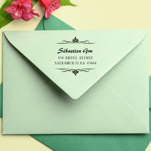 Carimbo Auto Entintado Circulação de Folhagem Rústica Boca