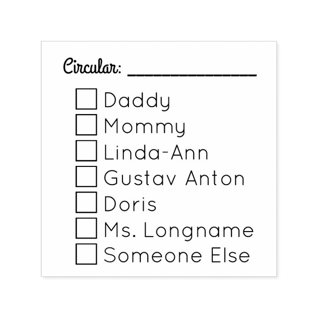 Carimbo Auto Entintado Circular - Letra Modelo 7 Pessoas (Design)