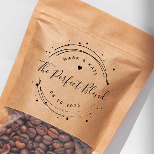 Carimbo Auto Entintado Circular Moderna O Favor Perfeito De Casamento De 