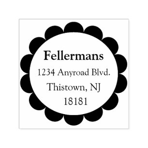 Carimbo Auto Entintado Círculo Escalado