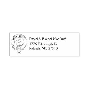 Carimbo Auto Entintado Clan MacDuff [EDIT] Crest & Address