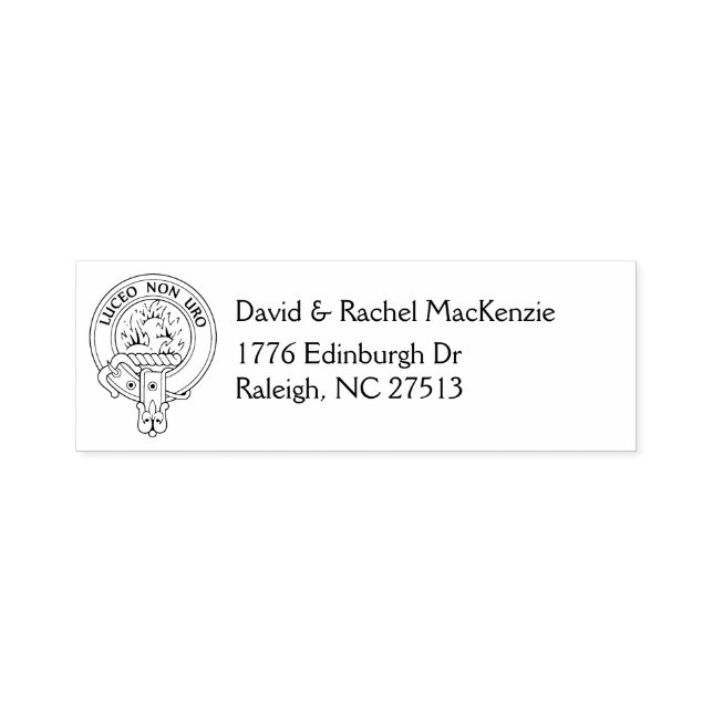 Carimbo Auto Entintado Clan MacKenzie [EDIT] Crest & Address (Design)